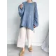 Stretch Mohair-Blend Balloon Sleeves Loose Solid Round-Neck Sweater Tops Stretch Mohair-Blend Balloon Sleeves Loose Solid Round-Neck Sweater Tops