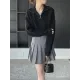 Simple Batwing Sleeves Long Sleeves Jacquard Solid Color Lapel Collar Sweater Tops Simple Batwing Sleeves Long Sleeves Jacquard Solid Color Lapel Collar Sweater Tops