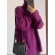 Casual Long Sleeves Loose Solid Color High-Neck Sweater Tops Casual Long Sleeves Loose Solid Color High-Neck Sweater Tops