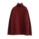 Casual Long Sleeves Loose Solid Color High-Neck Sweater Tops Casual Long Sleeves Loose Solid Color High-Neck Sweater Tops