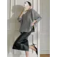 Irregularity Loose Solid Color Batwing Sleeves Round-Neck Sweater Tops Irregularity Loose Solid Color Batwing Sleeves Round-Neck Sweater Tops