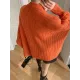 Irregularity Loose Solid Color Batwing Sleeves Round-Neck Sweater Tops Irregularity Loose Solid Color Batwing Sleeves Round-Neck Sweater Tops