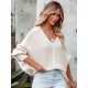 Loose Batwing Sleeves Twist Solid Color V-Neck Sweater Tops Loose Batwing Sleeves Twist Solid Color V-Neck Sweater Tops
