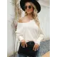 Loose Batwing Sleeves Twist Solid Color V-Neck Sweater Tops Loose Batwing Sleeves Twist Solid Color V-Neck Sweater Tops
