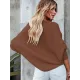 Loose Batwing Sleeves Twist Solid Color V-Neck Sweater Tops Loose Batwing Sleeves Twist Solid Color V-Neck Sweater Tops