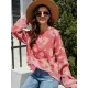 Urban Puff Sleeves Leopard Two-Tone Round-Neck Sweater Tops Urban Puff Sleeves Leopard Two-Tone Round-Neck Sweater Tops