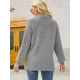 Long Sleeves Solid Color Lapel V-Neck Sweater Tops
