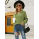 Long Sleeves Solid Color Lapel V-Neck Sweater Tops