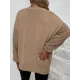 Knitted Twist Long Sleeves Solid Color Round-Neck Sweater Tops Knitted Twist Long Sleeves Solid Color Round-Neck Sweater Tops