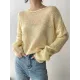 Gentle Mohair Knitted Loose Long Sleeves Solid Color Thin Sweater Tops Gentle Mohair Knitted Loose Long Sleeves Solid Color Thin Sweater Tops