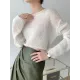 Gentle Mohair Knitted Loose Long Sleeves Solid Color Thin Sweater Tops Gentle Mohair Knitted Loose Long Sleeves Solid Color Thin Sweater Tops
