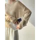 Gentle Mohair Knitted Loose Long Sleeves Solid Color Thin Sweater Tops Gentle Mohair Knitted Loose Long Sleeves Solid Color Thin Sweater Tops