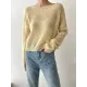 Gentle Mohair Knitted Loose Long Sleeves Solid Color Thin Sweater Tops Gentle Mohair Knitted Loose Long Sleeves Solid Color Thin Sweater Tops