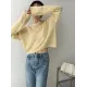 Gentle Mohair Knitted Loose Long Sleeves Solid Color Thin Sweater Tops Gentle Mohair Knitted Loose Long Sleeves Solid Color Thin Sweater Tops