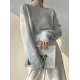 Gentle Mohair Knitted Loose Long Sleeves Solid Color Thin Sweater Tops Gentle Mohair Knitted Loose Long Sleeves Solid Color Thin Sweater Tops