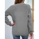 Stylish Loose Solid Color V-Neck Sweater Tops Stylish Loose Solid Color V-Neck Sweater Tops