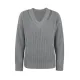 Stylish Loose Solid Color V-Neck Sweater Tops Stylish Loose Solid Color V-Neck Sweater Tops