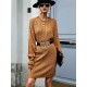 Casual Loose Solid Color Sweater Dress Casual Loose Solid Color Sweater Dress