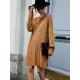 Casual Loose Solid Color Sweater Dress Casual Loose Solid Color Sweater Dress