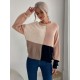 Casual Loose Patchwork Sweater Top Casual Loose Patchwork Sweater Top