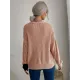 Casual Loose Patchwork Sweater Top Casual Loose Patchwork Sweater Top