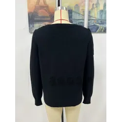 Original Long Sleeves Loose Tasseled Solid Color Round-Neck Sweater Tops