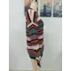 Original Long Sleeves Loose Contrast Color Striped Round-Neck Sweater Tops Original Long Sleeves Loose Contrast Color Striped Round-Neck Sweater Tops