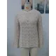 Original Creation Long Sleeves Loose Hollow Solid Color Round-Neck Sweater Tops
