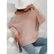 Casual Long Sleeves Loose Split-Side Solid Color Round-Neck Sweater Tops Casual Long Sleeves Loose Split-Side Solid Color Round-Neck Sweater Tops