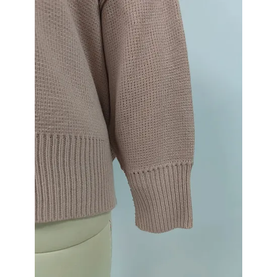 Casual Long Sleeves Loose Split-Side Solid Color Round-Neck Sweater Tops Casual Long Sleeves Loose Split-Side Solid Color Round-Neck Sweater Tops