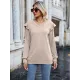 Casual Loose Solid Color V-Neck Shirts Top Casual Loose Solid Color V-Neck Shirts Top