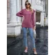 Casual Loose Solid Color V-Neck Shirts Top Casual Loose Solid Color V-Neck Shirts Top