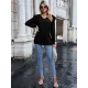 Casual Loose Solid Color V-Neck Shirts Top Casual Loose Solid Color V-Neck Shirts Top