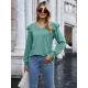 Casual Loose Solid Color V-Neck Shirts Top Casual Loose Solid Color V-Neck Shirts Top