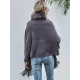 Casual Loose Tasseled Solid Patchwork Sweater Top Casual Loose Tasseled Solid Patchwork Sweater Top
