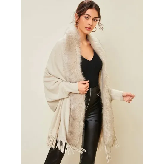 Casual Loose Tasseled Solid Patchwork Sweater Top Casual Loose Tasseled Solid Patchwork Sweater Top