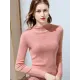Simple Long Sleeves Skinny Keep Warm Solid Color High-Neck Pullovers Simple Long Sleeves Skinny Keep Warm Solid Color High-Neck Pullovers