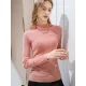 Simple Long Sleeves Skinny Keep Warm Solid Color High-Neck Pullovers Simple Long Sleeves Skinny Keep Warm Solid Color High-Neck Pullovers