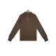 Stylish Loose Solid Color& Contrast Color Striped Lapel Collar Sweater Tops