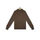 Stylish Loose Solid Color& Contrast Color Striped Lapel Collar Sweater Tops