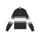 Stylish Loose Solid Color& Contrast Color Striped Lapel Collar Sweater Tops