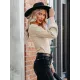 Casual Long Sleeves Solid Color V-Neck Sweater Tops