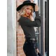 Casual Long Sleeves Solid Color V-Neck Sweater Tops