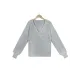 Casual Long Sleeves Solid Color V-Neck Sweater Tops