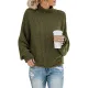 Casual Long Sleeves Solid Color High-Neck Sweater Tops Casual Long Sleeves Solid Color High-Neck Sweater Tops