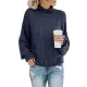 Casual Long Sleeves Solid Color High-Neck Sweater Tops Casual Long Sleeves Solid Color High-Neck Sweater Tops