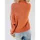 Casual Long Sleeves Solid Color High-Neck Sweater Tops Casual Long Sleeves Solid Color High-Neck Sweater Tops