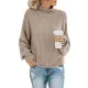 Casual Long Sleeves Solid Color High-Neck Sweater Tops Casual Long Sleeves Solid Color High-Neck Sweater Tops