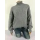 Casual Long Sleeves Solid Color High-Neck Sweater Tops Casual Long Sleeves Solid Color High-Neck Sweater Tops