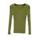 Casual Skinny Long Sleeves Solid Color V-Neck Pullovers Casual Skinny Long Sleeves Solid Color V-Neck Pullovers